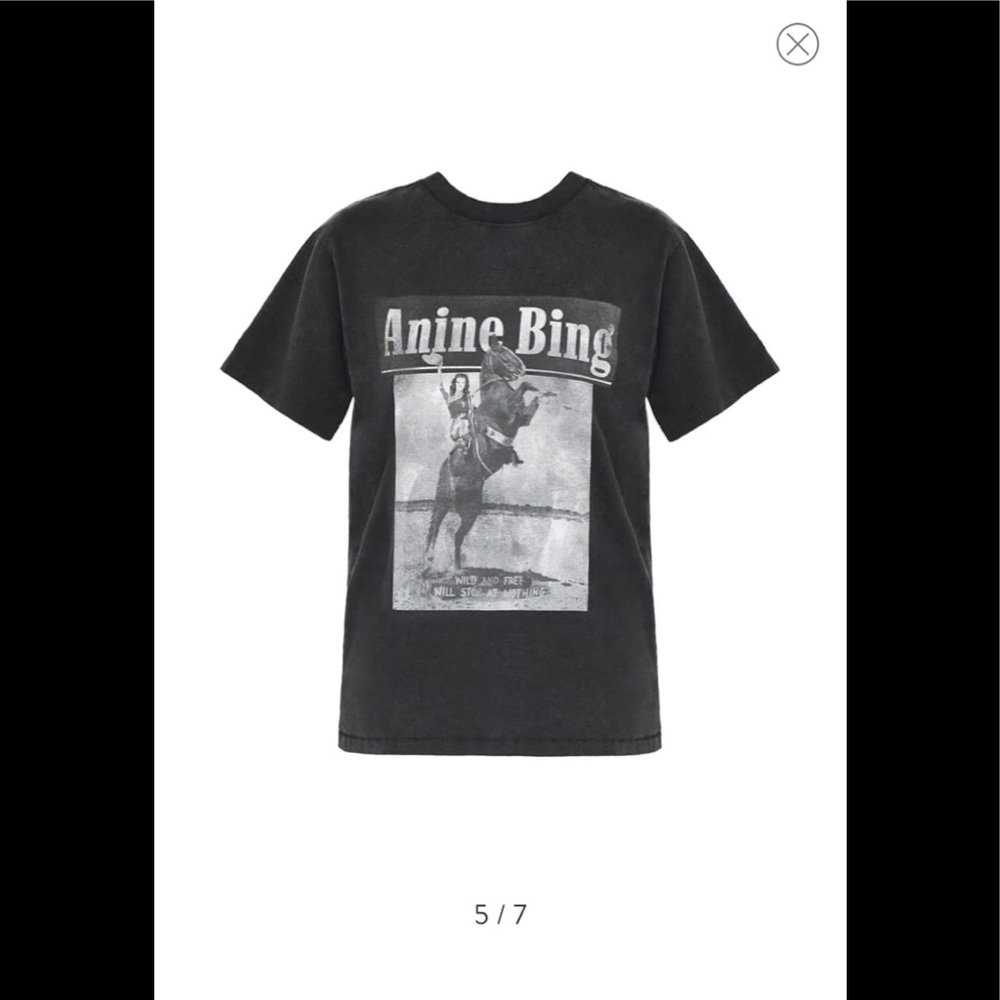 LILI TEE WILD AND FREE - WASHED BLACK